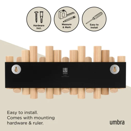 Umbra Picket 5 Wall Hook Natural - Image 10