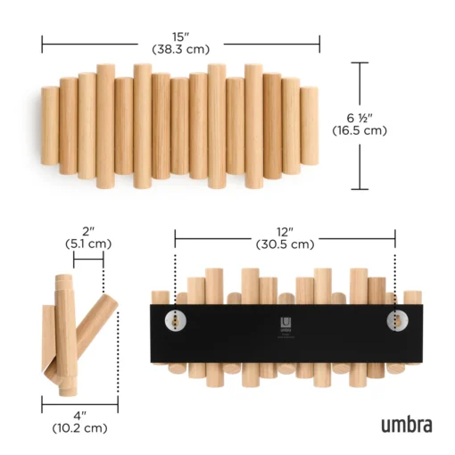 Umbra Picket 5 Wall Hook Natural - Image 11