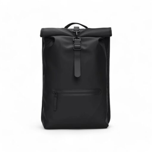 Rains Rolltop Rucksack Seljakott Must