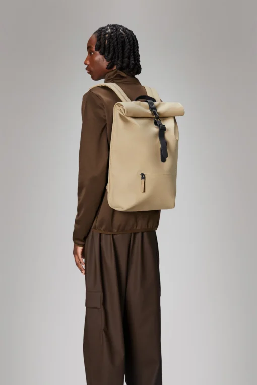 Rains Rolltop Rucksack Sand - Image 2