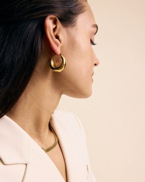 Edblad Boyd Hoops Gold Earrings - Image 5