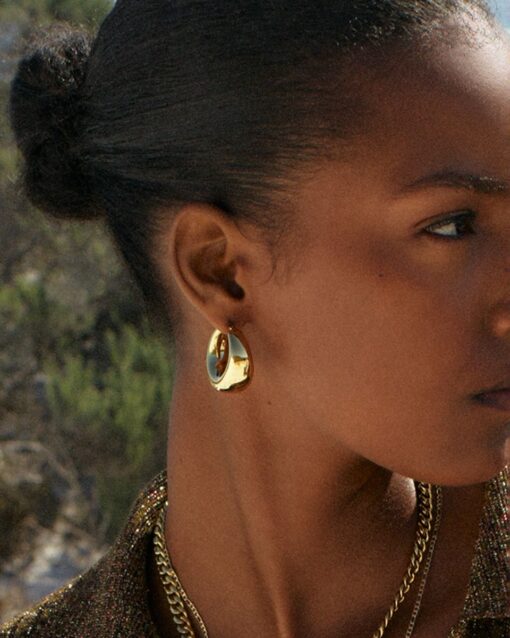 Edblad Boyd Hoops Gold Earrings - Image 3