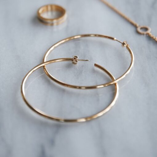 Edblad Hoops Large Gold Earrings - Image 3