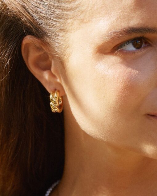 Edblad Twist Hoops L Gold Earrings - Image 2