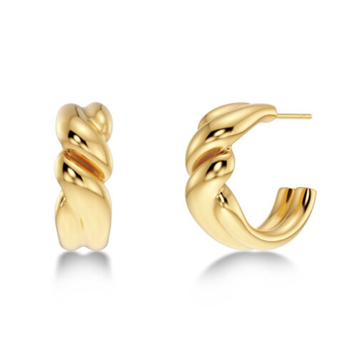 Edblad Twist Hoops L Gold Earrings