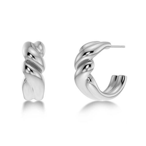 Edblad Twist Hoops L Steel Earrings