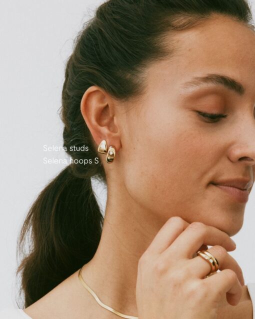 Edblad Selena Studs kõrvarõngad, kullatud 14K - Image 3