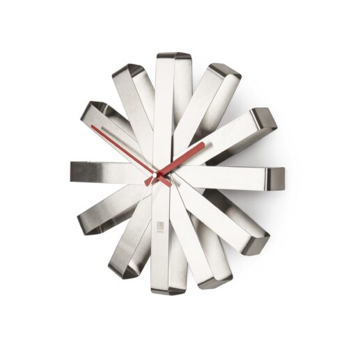 Umbra Ribbon Wall Clock Stainless Steel