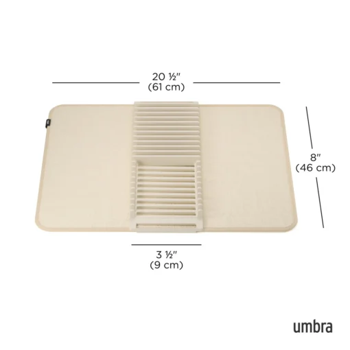 Umbra UDry Dish Drying Rack with Mat Linen - Image 10