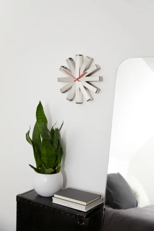 Umbra Ribbon Wall Clock Stainless Steel - Image 3