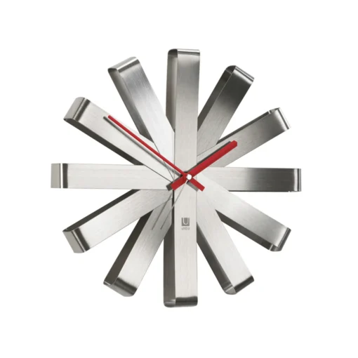 Umbra Ribbon Wall Clock Stainless Steel - Image 6