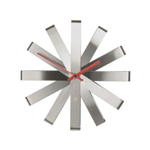 Umbra Ribbon Wall Clock Stainless Steel - Image 4