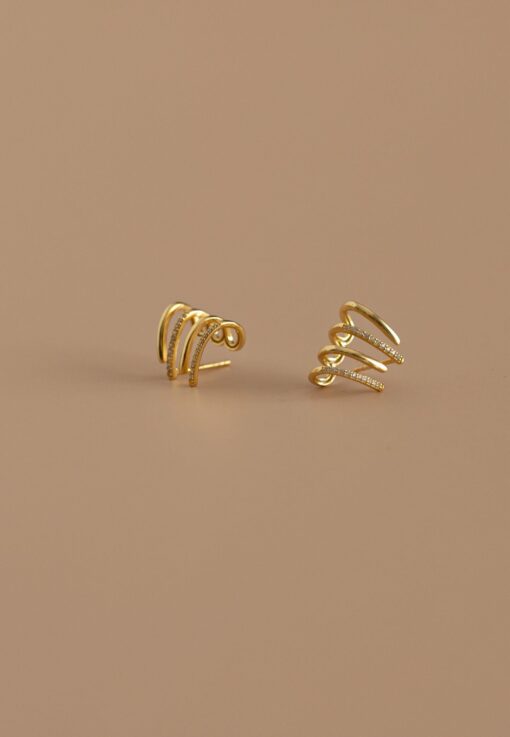 Aran Cuadriples Gold Earrings - Image 5