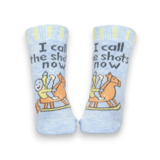 BlueQ I Call The Shots Now/ It's Baby Time Baby Socks - Image 3