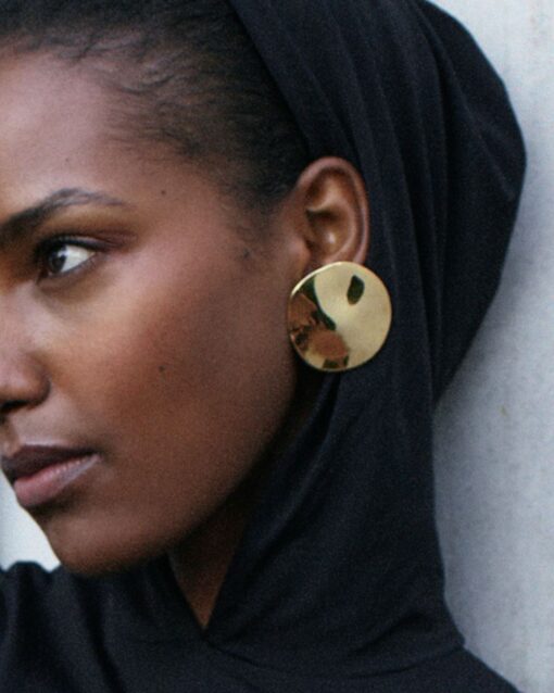 Edblad Flowy Studs Maxi Gold Earrings - Image 3