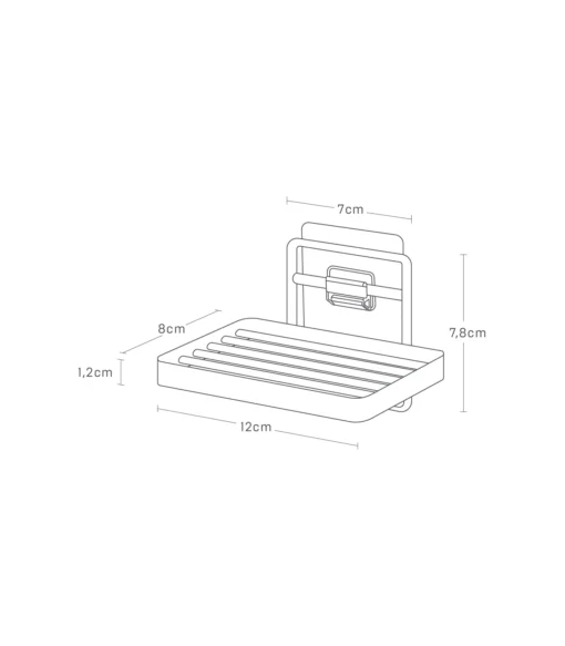 Yamazaki Tower Film Hook Soap Tray White - Image 7