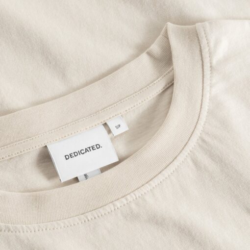 Dedicated T-shirt Vadstena Daisy Block Oat White - Image 5